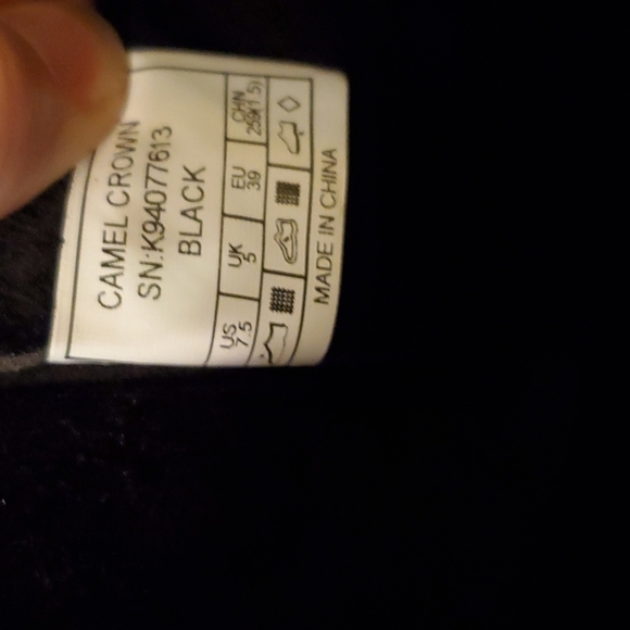 Camel Crown Boots Womens black size 7.5 faux fur - Picture 7 of 9